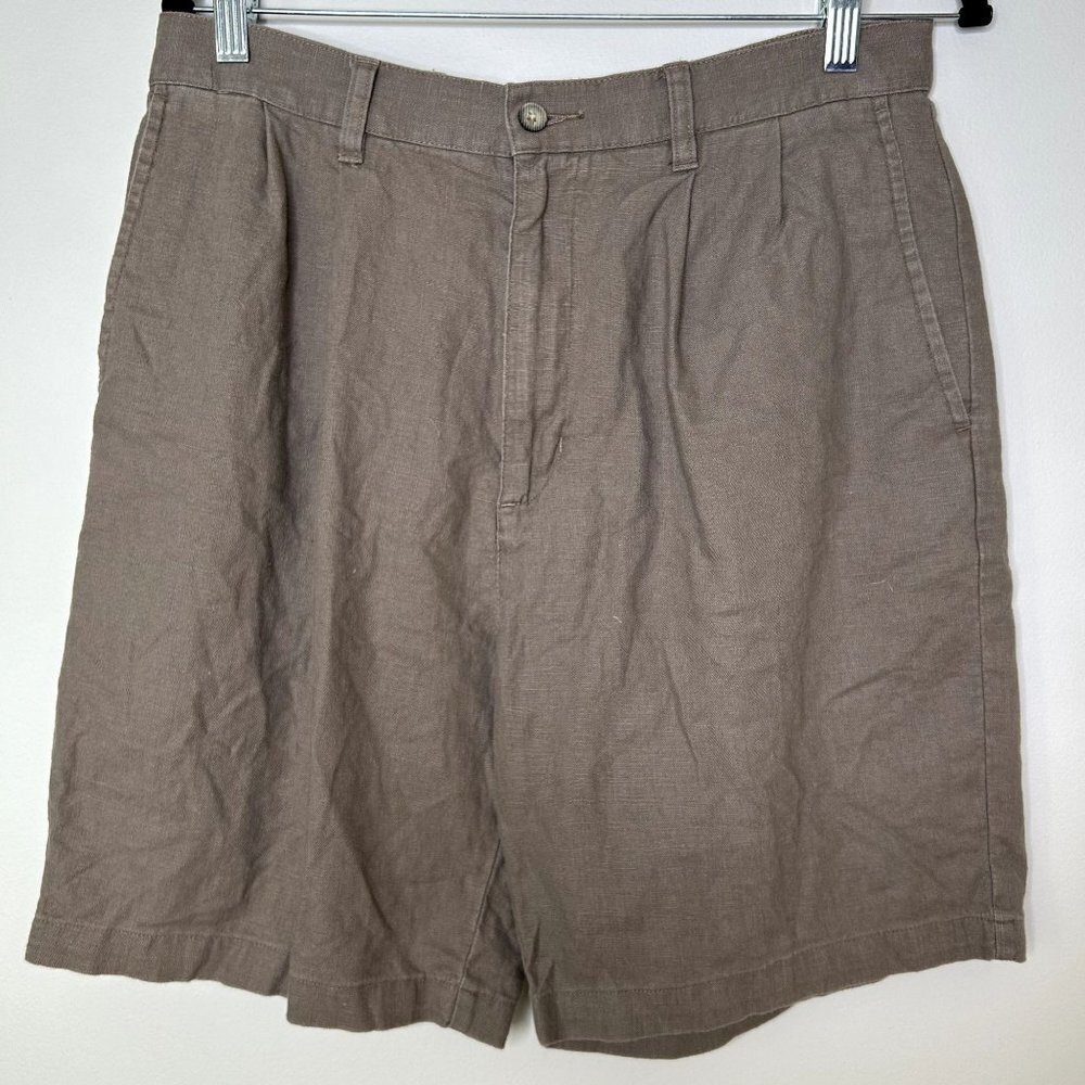 Covington brown shorts‎ linen blend size 34